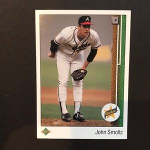 1989 Upper Deck John Smoltz #17 rookie card